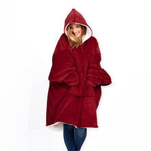 Sudadera con capucha para hombre y mujer, albornoz cálido con forro polar, bata de invierno 2024 - compra barato