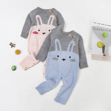 Infant Costume 2021 Autumn Winter Cartoon Rabbit Sweater Rompers For Baby Girls Boys Overalls Kids Jumpsuit Newborn Baby Clothes 2024 - buy cheap