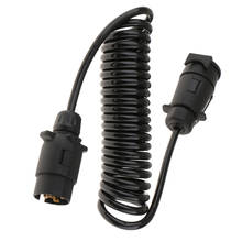 12vdc 7way redondo para 7pin reboque luz adaptador plug conector rv preto 2024 - compre barato