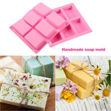 6 Grids Long Silicone Handmade Soap Mold for Making Soaps 3D Plain Soap Mold Rectangle DIY Craft Handmade Soap Form Tray Moulds 2024 - buy cheap