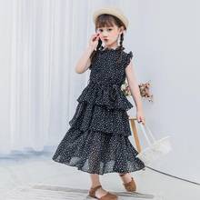 2020 Summer Baby Toddler Teen Girls Princess Cake Dress Sleeveless Chiffon Dot Kids Party Dresses For Girl Children's Clothes 2024 - buy cheap