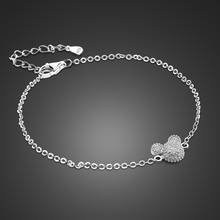 Pulseira ajustável de prata esterlina 100%, bracelete fofo de mickey 925 para mulheres e meninas, joias brilhantes de cz 2024 - compre barato