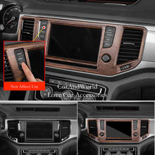 For VW Volkswagen Teramont Atlas 2017-2020 Console Navigation Frame Panel Cover Molding Trims Inner ABS Chrome Car Accessories 2024 - buy cheap