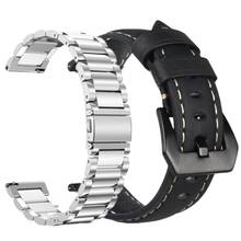 Genuine Leather Strap Watchband for Garmin Venu Sq/ Forerunner 245 645 M / Vivomove HR Smart Watch Bracelet Wristband 2024 - buy cheap