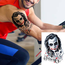 Waterproof Temporary Tattoo Sticker Joker Skull Letter Big Size Body Art Flash Tatoo Fake Tatto Stickers for Girl Men Women 2024 - купить недорого