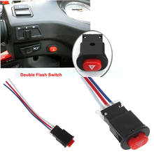 Double Flash Warning Emergency Lamp Jump Button Switch 3 Wires Built-in Lock 2024 - buy cheap