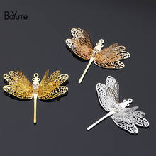BoYuTe (10 Pieces/Lot) 36*29MM Metal Brass Hollow out Dragonfly Pendant Diy Handmade Jewelry Accessories Wholesale 2024 - buy cheap