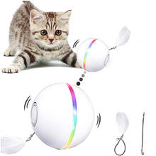 Smart Interactive Cat Toys USB Rechargeable LED 360 Degree Self Rotating Ball Pets Playing Toys Motion Activated Pet Roller Ball 2024 - buy cheap