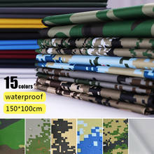 Tecido camuflado oxford 100*150cm, tecido impermeável com acabamento revestido em prata para tenda de acampamento ao ar livre, cobertura de carro, guarda-sol 2024 - compre barato