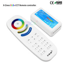2.4G 8 Zones RGB+CCT Touch Controller 4A*5CH DC12V 24V 5 channel RGBWC dimmer with receiver for led strip light led modules 2024 - buy cheap