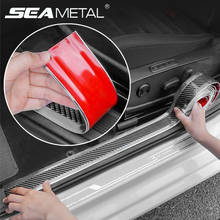 Car Door Sill Sticker Protector Threshold Protection Carbon Fiber Vinyl Strips Bumper Stickers Anti Collision Strip Car Styling 2024 - buy cheap
