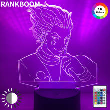 Lámpara de noche Led con Sensor táctil para niños, luz nocturna colorida de Anime Hunter X, decoración de fiesta, lámpara 3d, Gadgets Hisoka 2024 - compra barato