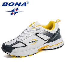 BONA 2020 New Designers Popular Men Fashion Shoes Action Leather Casual Shoes Brand Man Sneakers Leisure Footwear Masculino Soft 2024 - buy cheap