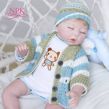 NPK 45CM Soft Body Cuddly Reborn Baby Doll Preemie Boy Lifelike Real Touch Hand Detailed Painting Collectible Handmade Doll 2024 - buy cheap