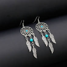 TOUCHEART Dream Catcher Silver Feather Earrings For Women Long Tassel Earrings Bohemian Jewelry Pendientes Earrings SER190168 2024 - buy cheap