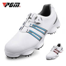 Men Automatic Knob Golf Shoes Leather Waterproof Breathable Sneakers Anti-Skid Spiked Training Sport Shoes High Quality 2024 - buy cheap