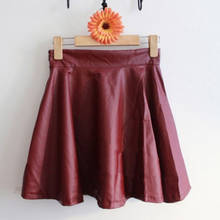 Spring Summer New Sexy Slim PU Skirt Women High Waist Short Mini Skirt Pleated Party Faux Leather Skirts 2024 - buy cheap