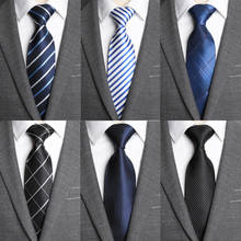 Corbatas clásicas de negocios para hombre, corbata Formal para vestido de boda de negocios, regalos para hombre, accesorios para camisa de moda de rejilla a rayas, corbata de 8cm 2024 - compra barato