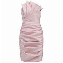 Vestido corto femenino de verano sin tirantes para mujer, minivestido Sexy ajustado para fiesta y discoteca, color rosa, 2021 2024 - compra barato