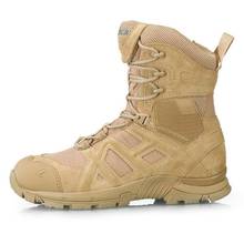Zapatillas deportivas para hombre, calzado de senderismo y Trekking al aire libre, zapatos de cuero impermeables, zapatos de escalada, botas militares tácticas del ejército 2024 - compra barato