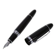 BLEL Hot Jinhao 159 Black And Silver M Nib Fountain Pen Thick Gift 2024 - buy cheap