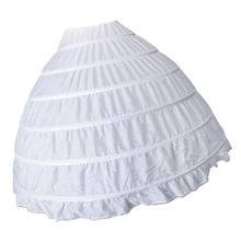 Enagua Extra completa de 6 aros, vestido de boda, falda de crinolina, color blanco, Vintage 2024 - compra barato