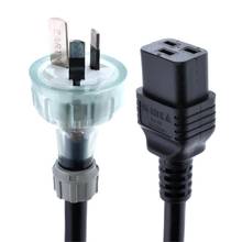 Australia to C19 power cord AS3112 standard  3 pin plug to IEC C19 with H05VV-F 2.5mm black, compatible with APC AP9897 15A 2024 - buy cheap