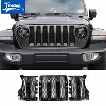 JIDIXIAN Car Racing Grills for Jeep Gladiator JT 2018+ Car Front Mesh Insert Grille Cover Honeycomb for Jeep Wrangler JL 2018+ 2024 - buy cheap