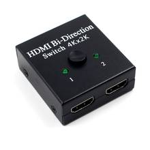 Conmutador divisor HDMl 4K UHD 1x2 2x1, amplificador de salida 1080P 4K x 2K, conmutador bidireccional de 2 puertos 2024 - compra barato