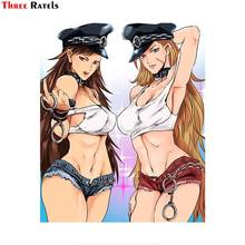 Três ratels f527 chun li cammy branco lutador moda criativo estilo de corpo inteiro adesivo vinil à prova dwaterproof água decalque decoração 2024 - compre barato