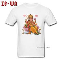 Shiva Ganesha Print T-shirt Men White T Shirt Elephant God On Adult Clothes Custom No Fade Cotton Tshirt O Neck Tops Tees 2024 - buy cheap