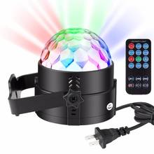 RGB LED Disco Ball Light Sound Activated Remote Control Stage Lamp Festival Bar Club Stage Effect Flash Lamp For Party Wedding 2024 - buy cheap