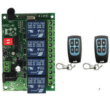 Interruptor de Control remoto inalámbrico Universal, módulo receptor de Radio de relé con transmisores de Control remoto, 433Mhz, 24V, 4 canales, 10A 2024 - compra barato