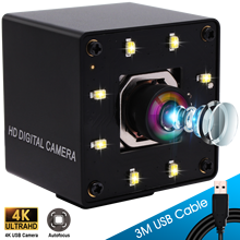 Webcam full hd sony imx415, câmera usb de autofoco 4k com 8 milhões de pixels, para desktop, sem distorção, foco automático, com leds brancos 2024 - compre barato