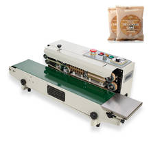 FR-900 Plastic Film Food Sealing Machine+Vertical Sealing+Date printing+Seal belt Continuous Band Sealer 220V 2024 - buy cheap