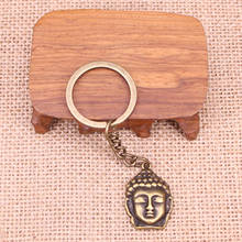 New Fashion Keychain 28x20mm buddha Pendants DIY Men Jewelry Car Key Chain Ring Holder Souvenir For Gift 2024 - buy cheap