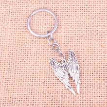 20pcs angel wings Keychain 39*24mm Pendants Car Key Chain Ring Holder Keyring Souvenir Jewelry Gift 2024 - buy cheap