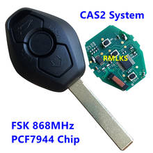 3 Buttons Uncut Remote Key Fob 868MHz ID7944 for BMW CAS2 3/5/7 Series E46 E60 E83 E53 E36 E38 E39 HU92 Blade Replacement Part 2024 - buy cheap