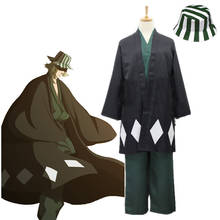 Fantasia de kimono para cosplay de anime bleach urafunciona, 13 fantasias, casaco, calça e chapéu 2024 - compre barato