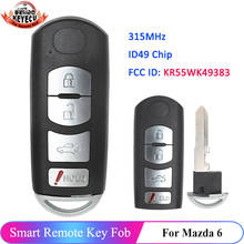 KEYECU Replacement Remote Smart Prox Key 4 Button 315MHz for Mazda 6 VDO System FCC: KR55WK49383 2024 - buy cheap