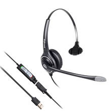 USB Plug Headphone with QD to USB Adapter for laptop,PC,computer, Call Center Noise Cancelling Headset 2024 - buy cheap
