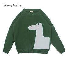 MERRY PRETTY Women's Cartoon Embroidery Knitted Sweaters And Pullovers Winter Girls Knit Jumpe Harajuku Sweater Jacquard 2024 - buy cheap