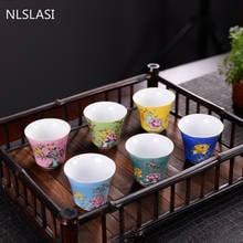 Jingdezhen Handmade Ceramic teacup Coffee cup enamel small tea bowl porcelain Tea set Accessories portable Personal Single Cup 2024 - buy cheap