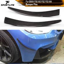 For BMW F80 M3 F82 F83 M4 2014 - 2018 Carbon Fiber Front Bumper Moulding Trims Decoration Carbon Fiber / FRP 2PCS/SET Canards 2024 - buy cheap