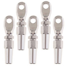 5x 316 Marine Grade Stainless Steel Swageless Eye Terminal For 4mm Wire Rope 2024 - buy cheap