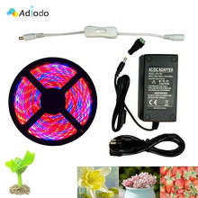Plant Grow lights Full Spectrum LED Strip Flower phyto lamp 5m Waterproof Red blue 4:1 for Greenhouse Hydroponic+Power adapter 2024 - buy cheap
