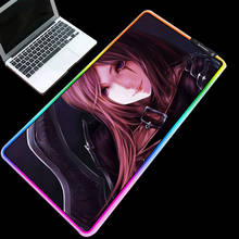 XGZ-alfombrillas de ratón RGB retroiluminadas con LED, alfombrilla de ratón para fotos de chica hermosa, 7 colores, para Notebook, PC, tapete de mesa grande, 900x400mm 2024 - compra barato