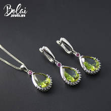 Bolai Color Changing Zultanit Jewelry Sets 925 Sterling Silver Created Diaspore Dangle Earrings Pendant Gemstone Women's Wedding 2024 - buy cheap