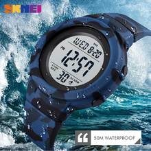 SKMEI-relojes deportivos para Hombre, pulsera electrónica con pantalla LED Digital, resistente al agua, con cronómetro y cuenta atrás 2024 - compra barato