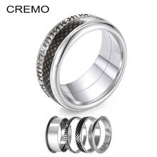 Cremo Enamel Rings Vintage Wedding Band Stainless Steel Ring Bijoux Interchangeable Layered Arctic Symphony Ring Femme Bijoux 2024 - buy cheap